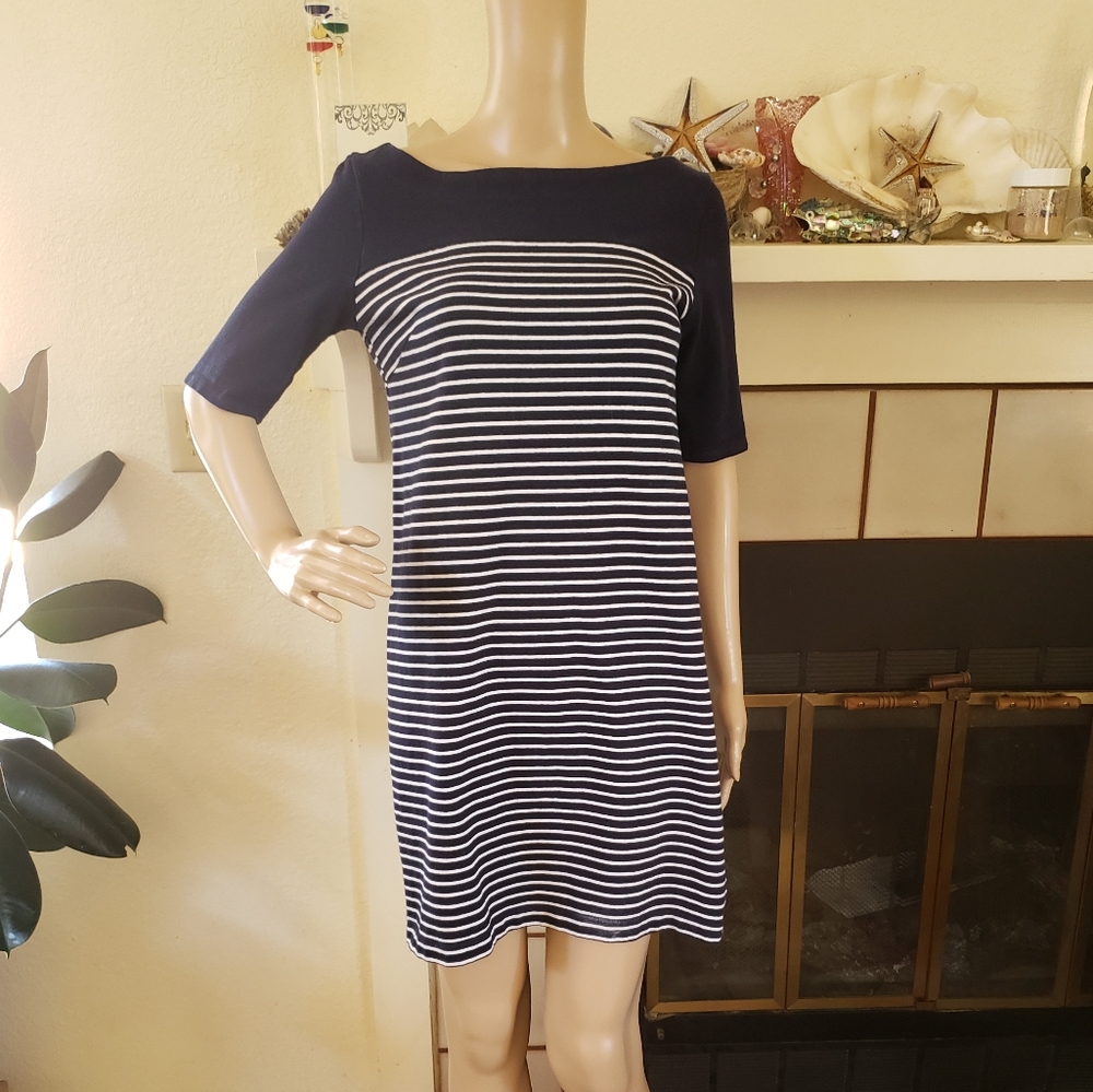 Gap Nautical Dress Size S 100% Cotton Knit